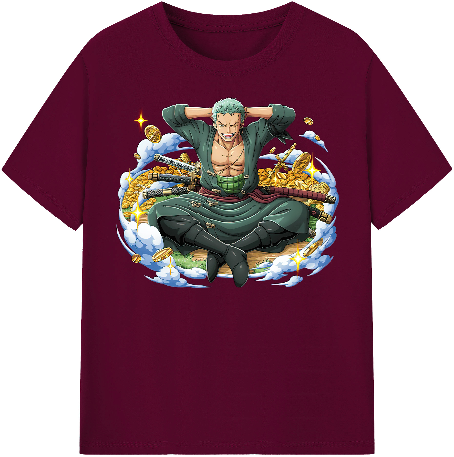 ワンピース ロロノア・ゾロ ONE PIECE Roronoa Zoro レディースカジュアルプリントTシャツ（綿100％）